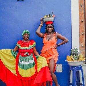 House of CB Flame Orange Ruffle Maxi Dress (L+)